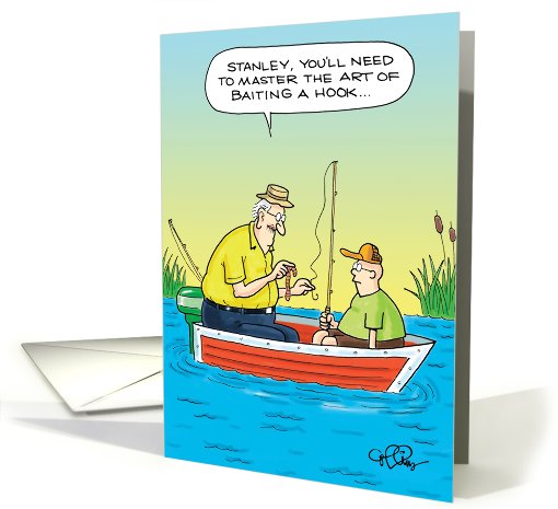 Master Baiter Fishing Adult Humor Birthday card (1090026)