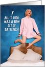 New Batteries for Her Adult Funny Birthday Card