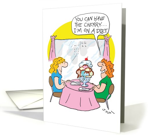 Huge Dessert Diet Birthday card (1090048)