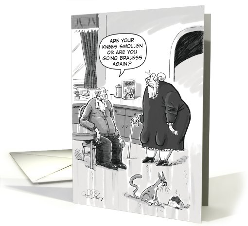 Braless Humor Getting Older Birthday card (1090080)