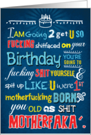 Fucking Shitfaced Adult Humor Birthday Card