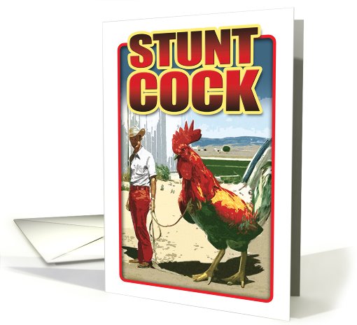 Western Stunt Cock Funny Birthday card (1090102)