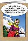 Life Is A Journey Free Cocktails Humor Birthday Card