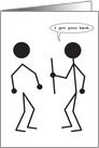 Got Your Back Stick Figure Funny Birthday Card