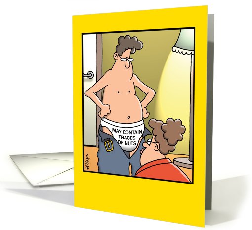 Traces Of Nuts Adult Humor Birthday card (1090132)