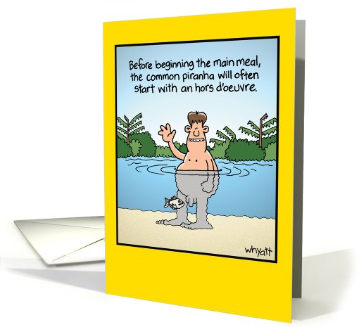 Piranha Humor Nude Birthday card (1090134)