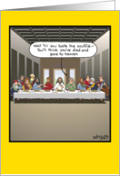 Taste Souffle Last Supper Religious Humor Birthday Card