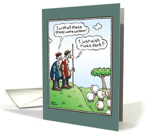 Wish Sheep Were Women Adult Funny Birthday card (1090154)