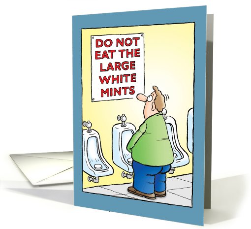 White Mints Urinal Humor Birthday card (1090156)