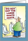 White Mints Urinal Humor Birthday Card