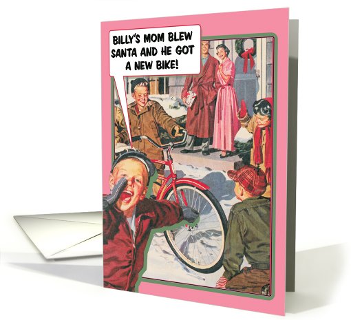 Billy's Mom Blow Job Adult Humor Christmas card (1090202)