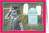 Santa Grave Humor Christmas Card