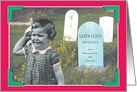 Santa Grave Humor Christmas Card