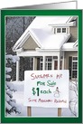 Snowman Sale Funny Christmas Card