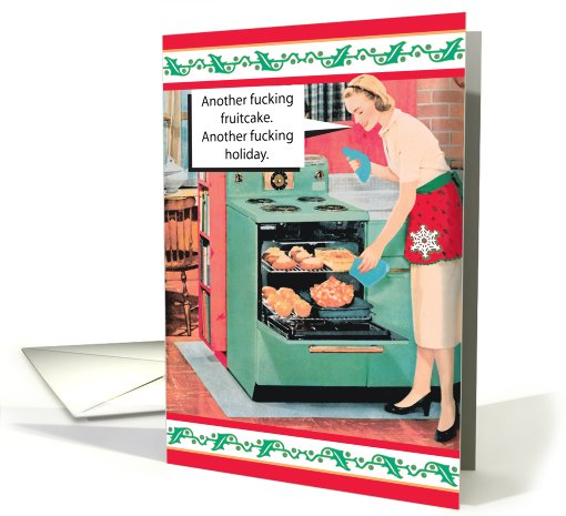 Fruit Cake Dungeon Humor Christmas  card (1090222)