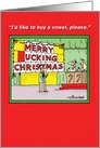 Merry _ucking Christmas Naughty Game Show Card