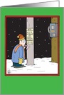 In Case Of Emergency Tongue Frozen Pole Funny Christmas Card