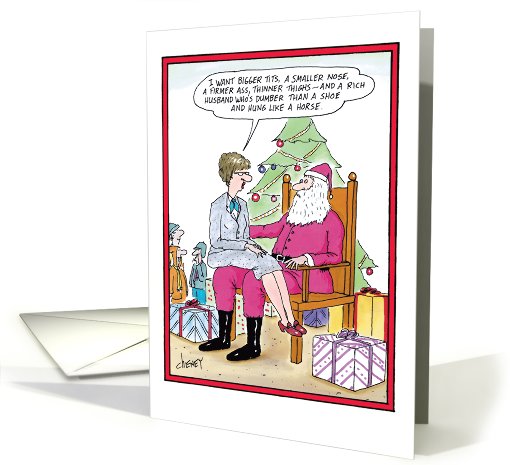 Rich Husband Adult Wishes Funny Christmas card (1090246)