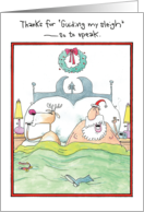Guide My Sleigh Adult Humor Christmas Card