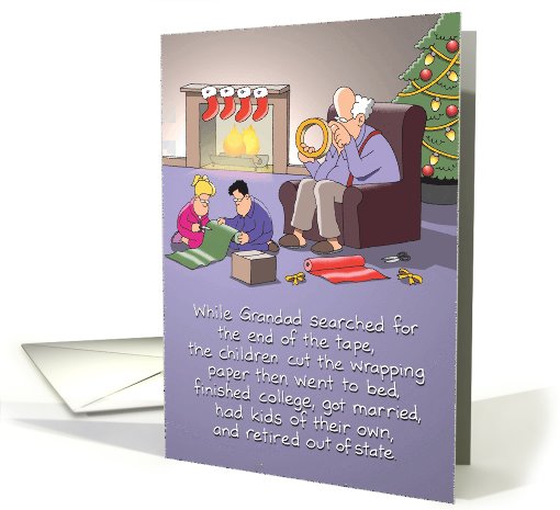 Sticky Tape Grandad Funny Christmas card (1090264)