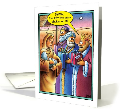 Price Tag Wise Men Funny Christmas card (1090282)