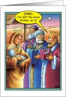 Price Tag Wise Men Funny Christmas Card