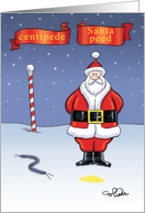 Santa Peed Sacreligious Christmas Card