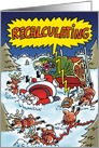 Recalculating Santa GPS Sleigh Funny Christmas Card