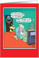 Shopping Minutes Last Minute Shopper Funny Holiday Card