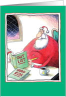 Santa’s Shit List Funny Christmas Card