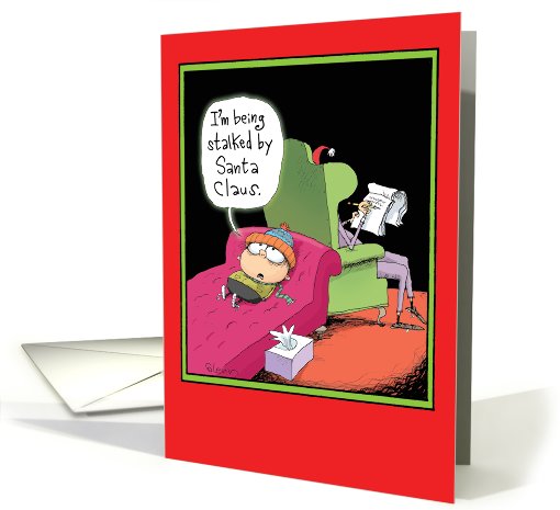 Stalked by Santa in Therapy Naughty Christmas card (1090318)