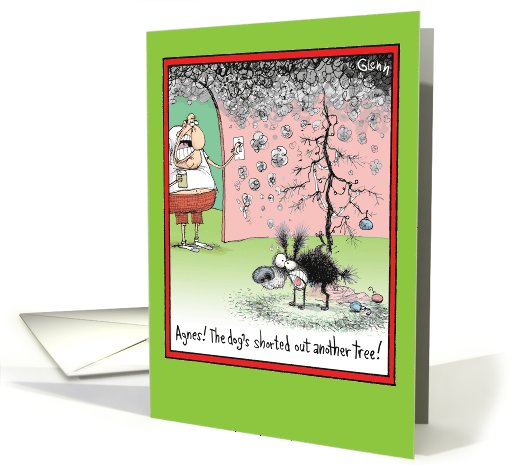 Dog Peed Tree Sacreligious Christmas card (1090326)