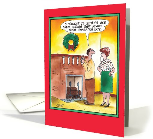 Condom Stockings Naughty Christmas card (1090336)