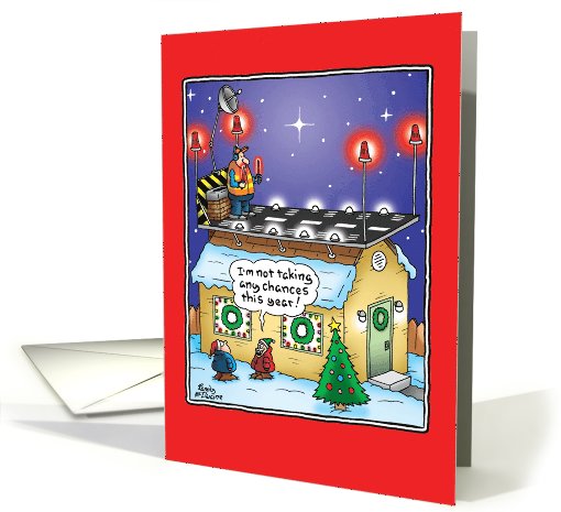 Santa Runway Humor Christmas card (1090350)