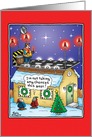 Santa Runway Humor Christmas Card