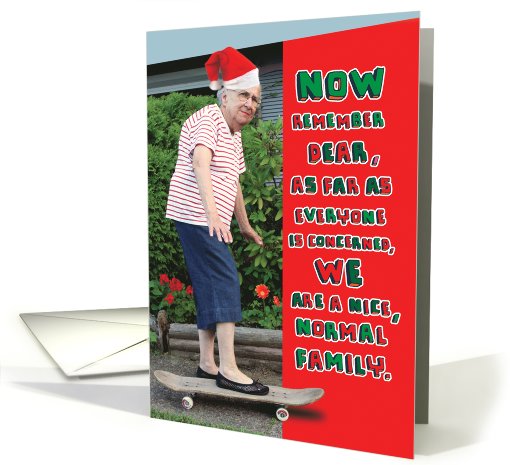 Code Normal Family Granny Skateboard Christmas card (1090388)
