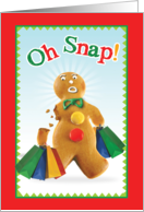 Oh Snap Gingerbread Man Hilarious Christmas Card