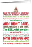 Twas the Bite Before Christmas Binge Eating Humor Card
