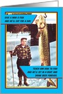 Give A Man A Fish & Beer Funny Fathers Day Card