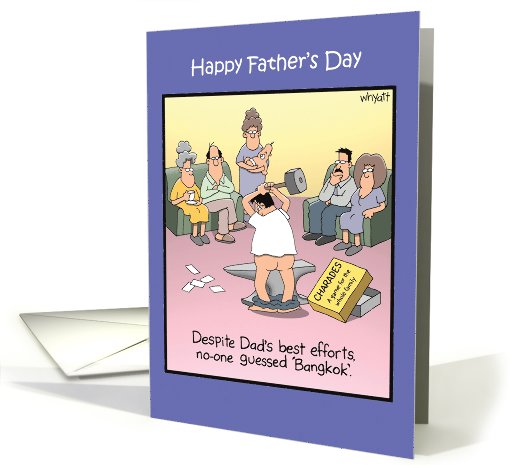 Bangkok Dad Charades Humor Fathers Day card (1090422)