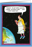 Lighter On Open Flame BBQ Humor Fathe’rs Day Card