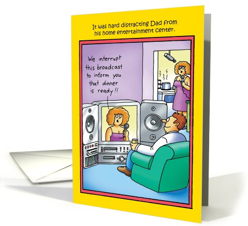 We Interrupt this Broadcast TV Father's Day card (1090436)