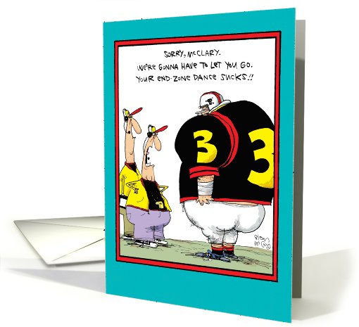 Football End-Zone Dance Sucks Funny Fathe'rs Day card (1090464)