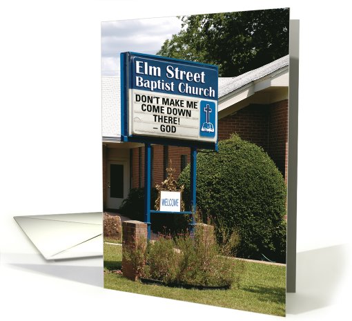 Come Down There God Funny Father's Day card (1090472)