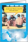 I Said Dust Funny Retro Poolside Men Father’s Day Card