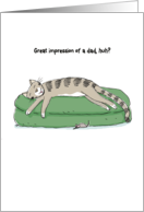 Impression Of Dad Lazy Cat Funny Father’s Day Card