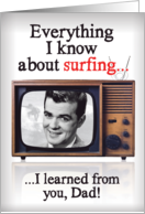Learned TV Surfing From Dad Vintage Father’s Day card