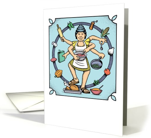 Hindu Multitasking Goddess Funny Mother's Day Card Shiva card