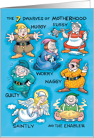 Motherhood 7 Dwarves Funny Mothers Day Card