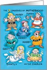 Motherhood 7 Dwarves Funny Mothers Day Card